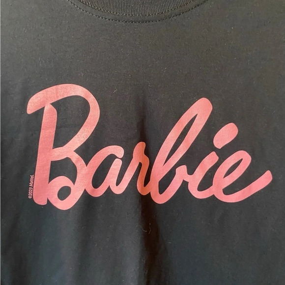 New Barbie Logo pink black Graphic Tee 100% Cotton T Shirt Barbiecore Gifts - Picture 5 of 6